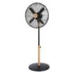 Cecotec EnergySilence 600 Woodstyle Ventilador de Pie con 4 Aspas - 50W - Diametro de 40cm - 3 Velocidades - Oscilacion Automatica - Altura Ajustable - Acabado en Madera - Color Negro