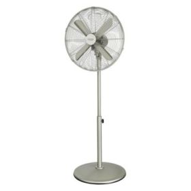 Cecotec EnergySilence 610 Steelstyle Ventilador de Pie con 4 Aspas - 50W - Diametro de 40cm - 3 Velocidades - Oscilacion Automatica - Altura Ajustable - Seguridad Garantizada - Acero Inoxidable