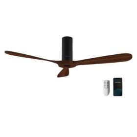 Cecotec EnergySilence 5500 Black Aqua Connected Ventilador de Techo de 3 Aspas - 40W - Diametro de 52" - WiFi - Mando a Distancia - IP44 - 6 Velocidades - Temporizador - Modo Invierno - Color Negro