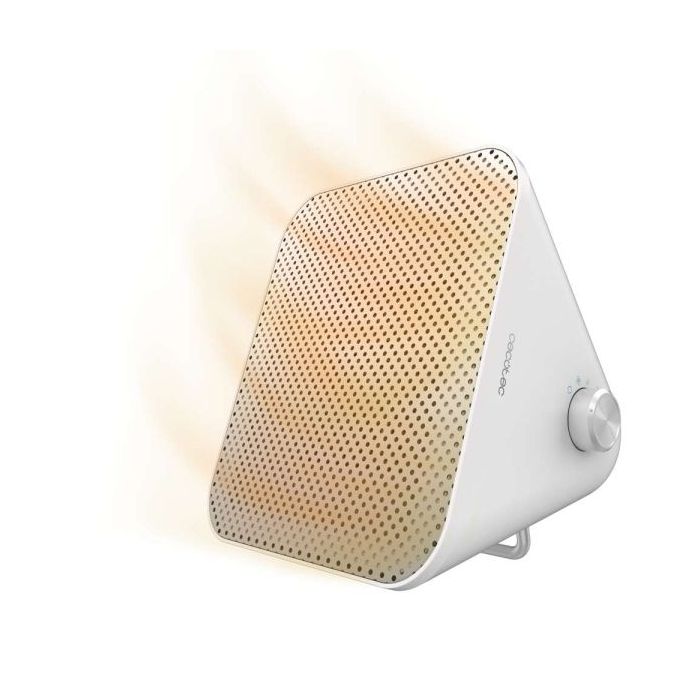 Cecotec ReadyWarm 1500 Max Ceramic Design Calefactor Ceramico de Sobremesa - 1500W - Termostato Regulable - 3 Modos de Funcionamiento - Seguridad Integrada - Uso en Interiores - Color Blanco