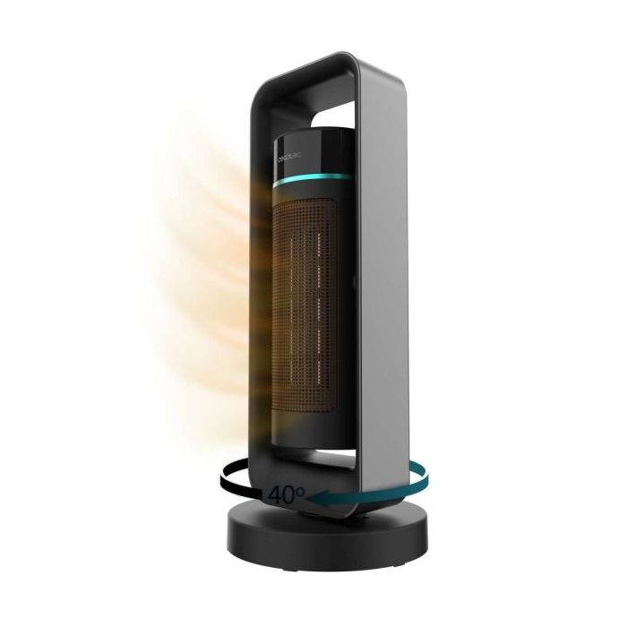 Cecotec ReadyWarm 2000 Max Ceramic Rotate Design Calefactor Ceramico de Torre - Potencia de 2000W - Oscilante - 3 Modos de Calor - Termostato Regulable - Rotatorio - Calefactor de Pie - Color Negro