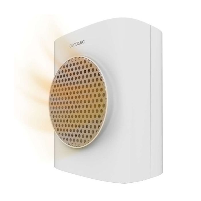 Cecotec ReadyWarm 1570 Max Ceramic Smart Calefactor Ceramico de Sobremesa - Potencia de 1500W - Pantalla Digital - Termostato Regulable - 3 Modos de Calor - Seguridad Integrada - Color Blanco