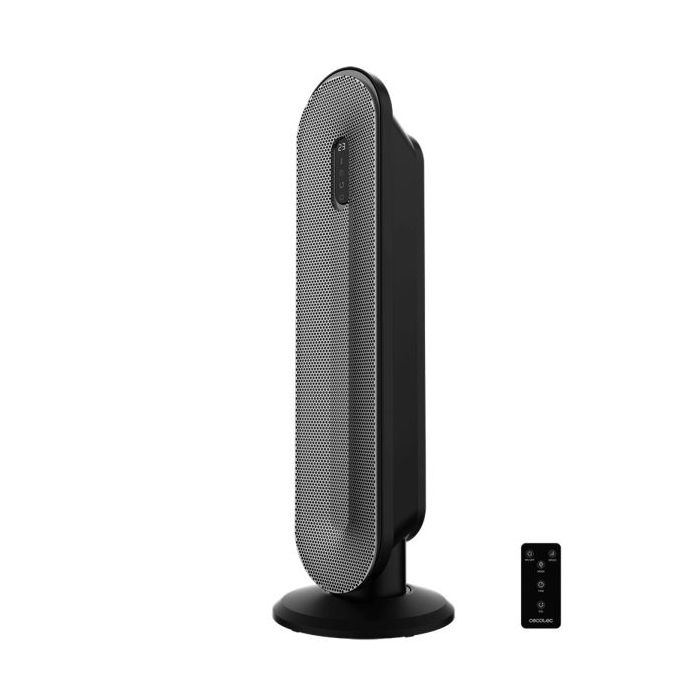 Cecotec ReadyWarm 2050 Max Ceramic Rotate Smart Calefactor Ceramico de Pie - Potencia de 2000W - Oscilante - 3 Modos de Calor - Termostato Regulable - Seguridad Triple - Color Negro