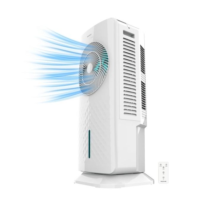 Cecotec EnergySilence 3500 Cool Compact Smart Climatizador de 3.5L - 65W - Control Tactil y Remoto - 3 Velocidades y 2 Modos - Oscilacion de 70º - Temporizador 12h - Formato Compacto - Color Blanco
