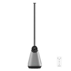 Cecotec EnergySilence 9890 Skyline Bladeless Dark Ventilador de Torre de 39" de Altura - 50W - Tecnologia sin Aspas - Control Tactil - Temporizador - 3 Velocidades - Oscilacion de 40º - Color Gris