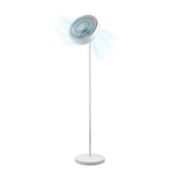 Cecotec EnergySilence FanLamp Ventilador de Pie con Luz - 36W - Aro LED con 3 Tonos - Salida de Aire Reversible - Giro de 360º Ajustable - Temporizador - Altura Ajustable - Color Blanco