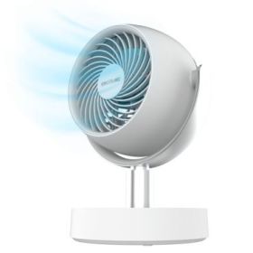 Cecotec EnergySilence 800 Cyclone Desk Portable Ventilador de Sobremesa Inalabrico - 10W - Diametro de 6" - Bateria de 4000mAh - 5 Velocidades - Oscilacion 60º - Inclinacion 90º - Color Blanco