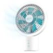 Cecotec EnergySilence 8000 Portable Light Desk Ventilador de Sobremesa Inalabrico - Bateria de 8000mAh - Oscilacion 360º - 3 Tonos LED - 4 Velocidades - Inclinacion Flexible - Cable - Color Blanco