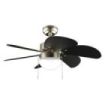 Cecotec EnergySilence Aero 365 GoldandWood Ventilador de Techo con 6 Aspas Reversibles y Lampara - 50W - Diametro de 36" - 3 Velocidades - Modo Invierno/Verano - Control por Cadena - Color Negro