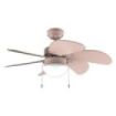 Cecotec EnergySilence Aero 3600 Vision Full Nude Ventilador de Techo con 6 Aspas y Lampara Integrada - 50W - Diametro de 36" - 3 Velocidades - Modo Invierno - Control por Cadena - Color Rosa Pastel