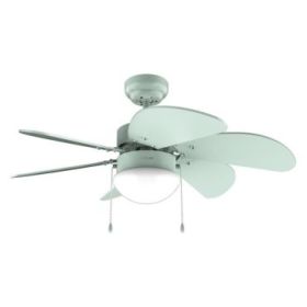Cecotec EnergySilence Aero 3600 Vision Full Mint Ventilador de Techo con 6 Aspas y Lampara Integrada - 50W - Diametro de 36" - 3 Velocidades - Modo Invierno/Verano - Control por Cadena - Color Menta