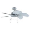 Cecotec EnergySilence Aero 3600 Vision Full Sky Ventilador de Techo con 6 Aspas y Lampara Integrada - 50W - Diametro de 36" - 3 Velocidades - Modo Invierno - Control por Cadena - Color Azul Claro