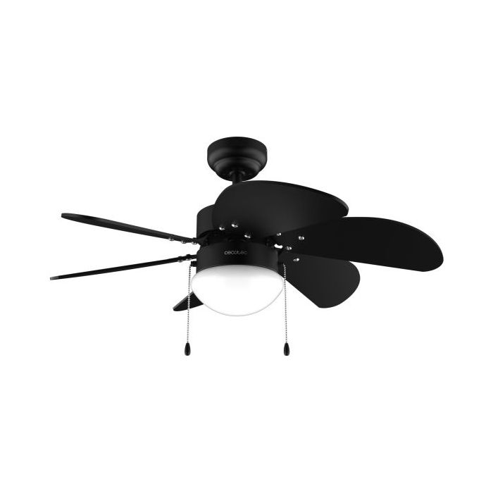 Cecotec EnergySilence Aero 3600 Vision Full Black Ventilador de Techo con 6 Aspas y Lampara Integrada - 50W - Diametro de 36" - 3 Velocidades - Modo Invierno/Verano - Control por Cadena - Color Negro
