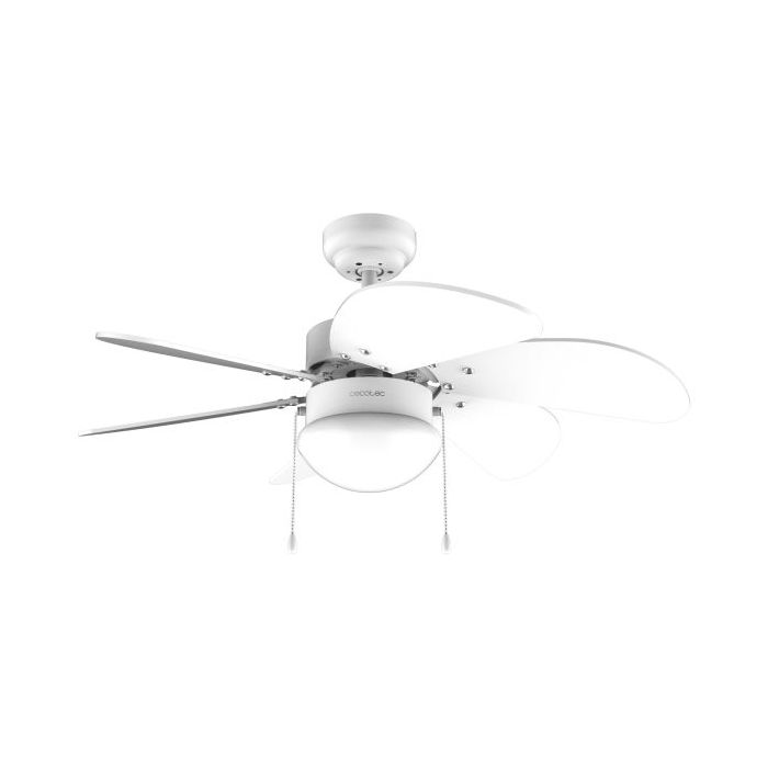 Cecotec EnergySilence Aero 3600 Vision Full White Ventilador de Techo con 6 Aspas y Lampara Integrada - 50W - Diametro de 36" - 3 Velocidades - Modo Invierno/Verano - Control por Cadena - Color Blanco