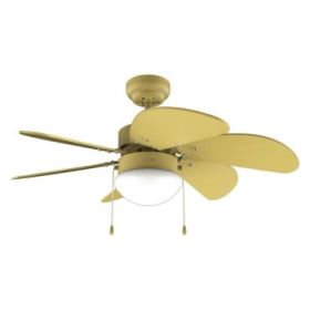 Cecotec EnergySilence Aero 3600 Vision Full Yellow Ventilador de Techo con 6 Aspas y Lampara Integrada - 50W - Diametro de 36" - 3 Velocidades - Modo Invierno - Control por Cadena - Color Amarillo