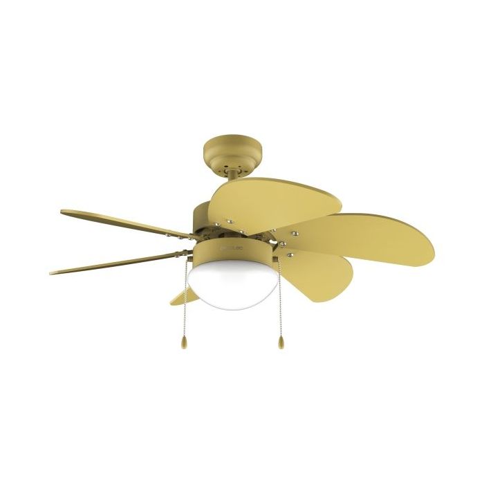 Cecotec EnergySilence Aero 3600 Vision Full Yellow Ventilador de Techo con 6 Aspas y Lampara Integrada - 50W - Diametro de 36" - 3 Velocidades - Modo Invierno - Control por Cadena - Color Amarillo