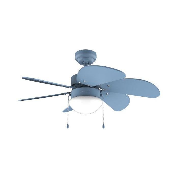 Cecotec EnergySilence Aero 3600 Vision Full Blue Ventilador de Techo con 6 Aspas y Lampara Integrada - 50W - Diametro de 36" - 3 Velocidades - Modo Invierno/Verano - Control por Cadena - Color Azul