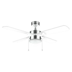 Cecotec EnergySilence Aero 450 IronWhite Ventilador de Techo con 4 Aspas y Luz Integrada - Potencia de 50W - Diametro de 42" - 3 Velocidades - Modo Invierno/Verano - Control por Cadena - Color Blanco