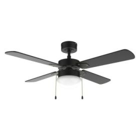 Cecotec EnergySilence Aero 450 FullBlack Ventilador de Techo con 4 Aspas y Luz Integrada - Potencia de 50W - Diametro de 42" - 3 Velocidades - Modo Invierno/Verano - Control por Cadena - Color Negro