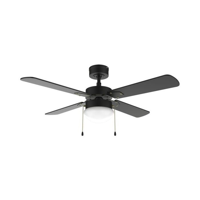 Cecotec EnergySilence Aero 450 FullBlack Ventilador de Techo con 4 Aspas y Luz Integrada - Potencia de 50W - Diametro de 42" - 3 Velocidades - Modo Invierno/Verano - Control por Cadena - Color Negro