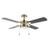 Cecotec EnergySilence Aero 450 GoldBlack Ventilador de Techo con 4 Aspas y Lampara Integrada - 50W - Diametro de 42" - 3 Velocidades - Modo Invierno/Verano - Control por Cadena - Color Dorado y Negro