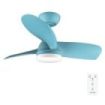 Cecotec EnergySilence Aero 3050 Sky Ventilador de Techo con 3 Aspas y Luz Integrada - 35W - Diametro de 36" - LED de 22W - Temporizador - 6 Velocidades - Modo Invierno - Color Azul Claro