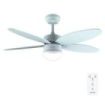 Cecotec EnergySilence Aero 4260 Full Sky Ventilador de Techo con 5 Aspas Reversibles y Luz - 40W - Diametro de 42" - 3 Tonos LED - Mando a Distancia - Temporizador - 6 Velocidades - Color Azul Claro