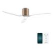 Cecotec EnergySilence Aero 5500 Aqua GoldWhite Connected Ventilador de Techo de 3 Aspas - 40W - Diametro de 52" - WiFi y Mando a Distancia - IP44 - Temporizador - Modo Invierno - Color Blanco y Dorado