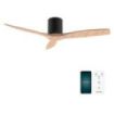Cecotec EnergySilence Aero 5500 Aqua Black and WhiteWood Connected Ventilador de Techo de 3 Aspas - 40W - Diametro de 52" - Wi-Fi - Proteccion IP44 - Temporizador - Modo Invierno - Color Negro