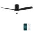 Cecotec EnergySilence Aero 5600 Aqua BlackandBlack Connected Ventilador de Techo con 3 Aspas y Luz LED Integrada - 40W - Diametro de 52" - Wi-Fi - IP44 - Temporizador - Modo Invierno - Color Negro