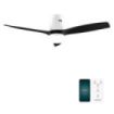 Cecotec EnergySilence Aero 5600 Aqua WhiteandBlack Connected Ventilador de Techo con 3 Aspas y Luz - 40W - Diametro de 132cm - LED - Wi-Fi - IP44 - Temporizador - 6 Velocidades - Color Blanco y Negro