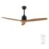Cecotec EnergySilence Aero 5270 DarkWood Ventilador de Techo de 3 Aspas - 40W - Diametro de 52" - Temporizador - 6 Velocidades - Modo Invierno - Altura Ajustable - Aspas de Madera - Color Negro