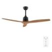 Cecotec EnergySilence Aero 5270 DarkWood Ventilador de Techo de 3 Aspas - 40W - Diametro de 52" - Temporizador - 6 Velocidades - Modo Invierno - Altura Ajustable - Aspas de Madera - Color Negro