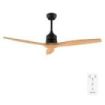 Cecotec EnergySilence Aero 5270 Black and WhiteWood Ventilador de Techo de 3 Aspas - 40W - Diametro de 52" - Temporizador - 6 Velocidades - Modo Invierno - Altura Ajustable - Color Negro
