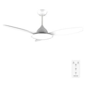 Cecotec EnergySilence 4800 Light White Ventilador de Techo con 3 Aspas y Luz - 35W - Diametro de 48" - 3 Tonos LED - 6 Velocidades - Modo Invierno - Incluye Kit de Montaje - Color Blanco