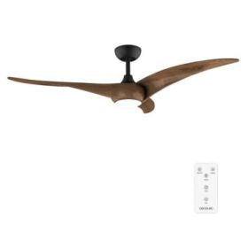 Cecotec EnergySilence Aero 5295 DarkWood Ventilador de Techo con 3 Aspas de Madera y Luz - 40W - Diametro de 54" - 3 Tonos LED - 6 Velocidades - Temporizador - Modo Invierno - Color Negro