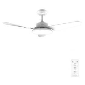 Cecotec EnergySilence Aero 5200 Light White Ventilador de Techo con 3 Aspas y Luz - 40W - Diametro de 43" - 3 Tonos LED - 6 Velocidades - Temporizador - Modo Invierno - Color Blanco