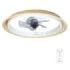 Cecotec EnergySilence LampAero 620 Natural Design Ventilador de Techo con 5 Aspas y Luz - 20W - Tulipa de Mimbre - 3 Tonos LED - Temporizador - 6 Velocidades - Modo Invierno - Color Madera Claro