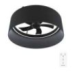 Cecotec EnergySilence LampAero 650 Black Design Ventilador de Techo con 5 Aspas y Luz - 20W - Tulipa de Tela - 3 Tonos LED - Temporizador - 6 Velocidades - Modo Invierno - Color Negro