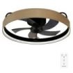 Cecotec EnergySilence LampAero 650 Beige Design Ventilador de Techo con 5 Aspas y Luz - 20W - Tulipa de Tela - 3 Tonos LED - Temporizador - 6 Velocidades - Modo Invierno - Color Negro