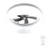Cecotec EnergySilence LampAero 650 White Design Ventilador de Techo con Luz LED - 20W - Tulipa de Tela - 3 Tonos LED - Temporizador - 6 Velocidades - Modo Invierno - Color Blanco y Negro
