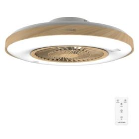 Cecotec EnergySilence LampAero 600 InsideWood Ventilador de Techo con 5 Aspas y Luz - 20W - 3 Tonos LED - Diametro de 24" - Temporizador - 3 Velocidades - Modo Invierno - Color Madera Claro