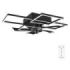 Cecotec EnergySilence LampAero 690 FlowLight Ventilador de Techo con 5 Aspas y Luz - 20W - Estilo Geometrico Moderno - 3 Tonos LED - Temporizador - 3 Velocidades - Modo Invierno - Color Negro