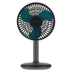 Cecotec EnergySilence 4000 Portable Desk Dark Ventilador de Sobremesa Inalabrico - 4000mAh - Tactil - 4 Velocidades - Inclinacion Ajustable - Modo Brisa Natural - Cable Micro-USB - Color Negro