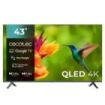 Cecotec V4 series VQU40043 Televisor Smart TV sin Marco de 43" QLED 4K UHD - Procesador Cortex A55 - Dolby Vision and Atmos - Google TV - HDMI 2.1 - USB 3.0 - Gama Cromatica Ampliada - Color Negro