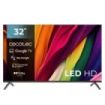 Cecotec A3 series ALH40032S Televisor Smart TV sin Marco de 32" LED HD - Google TV - Procesador Cortex A55 - Sonido Dolby Audio - Chromecast Integrado - Control por Voz con Google - Color Negro