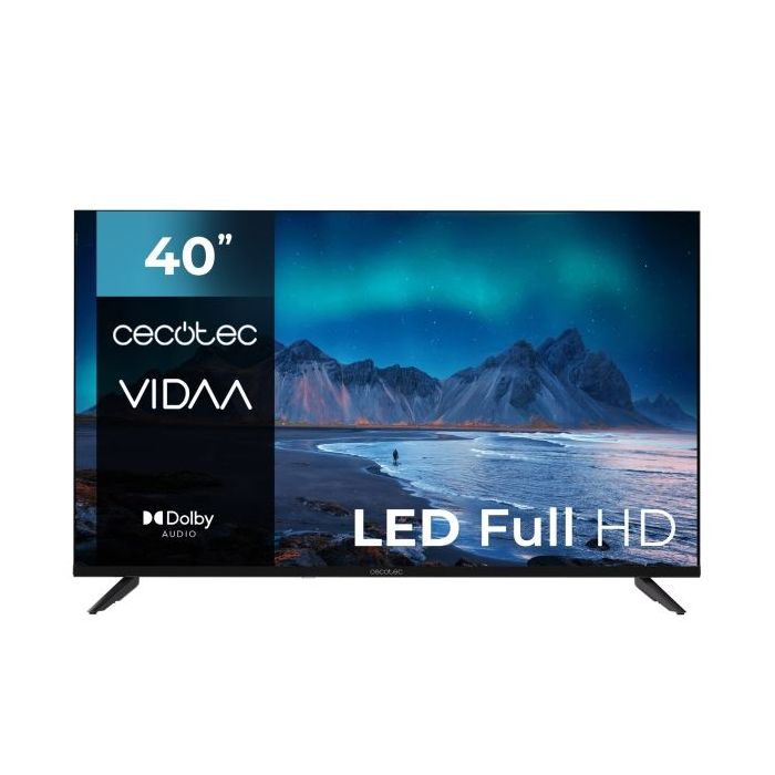 Cecotec A5 series ALF50040 Televisor Smart TV de 40" LED con Resolucion HD - Sistema Dolby Audio - Sistema Operativo VIDAA - WiFi Integrado - 3 HDMI - 2 USB - Altavoces 16W - Color Negro