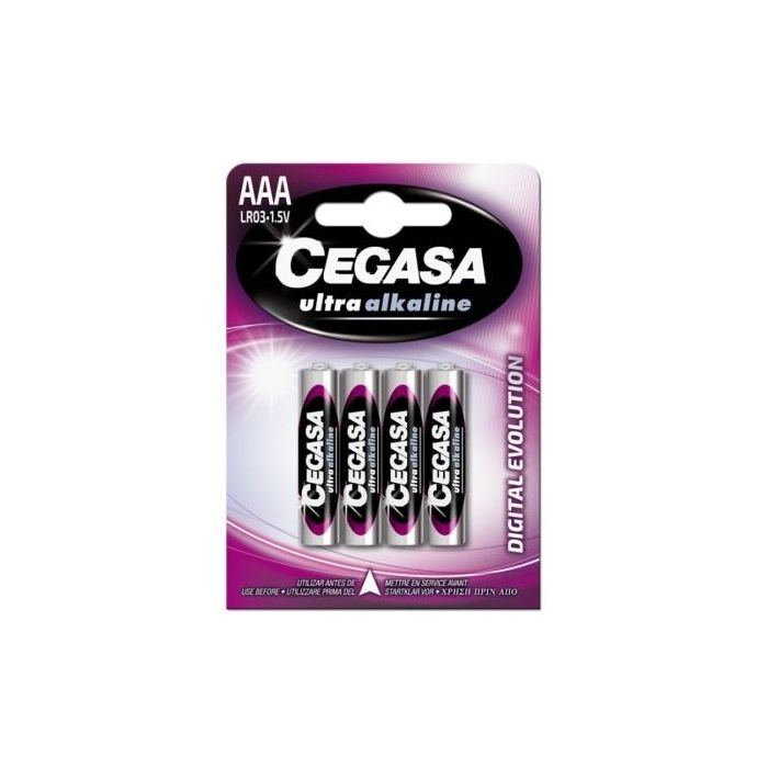 Cegasa Ultra Alcaline Pack de 4 Pilas LR03 AAA - Alta Tecnologia - Mas Capacidad, Potencia y Rendimiento