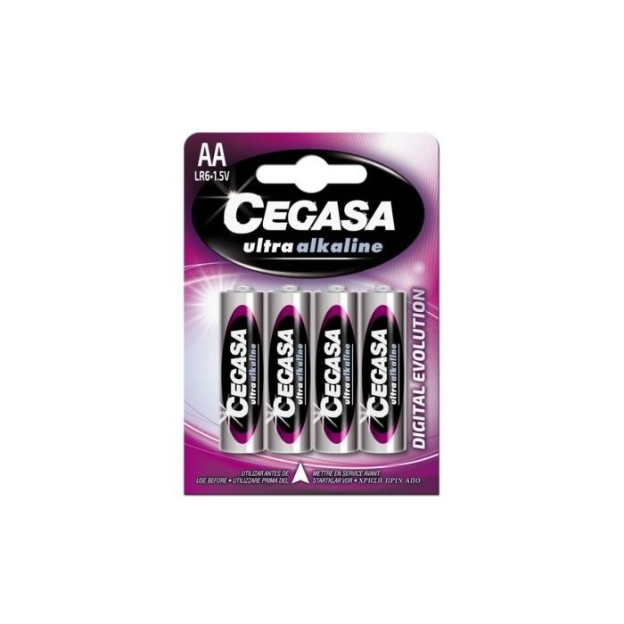 Cegasa Ultra Alcaline Pack de 4 Pilas LR06 AA - Alta Tecnologia - Mas Capacidad, Potencia y Rendimiento