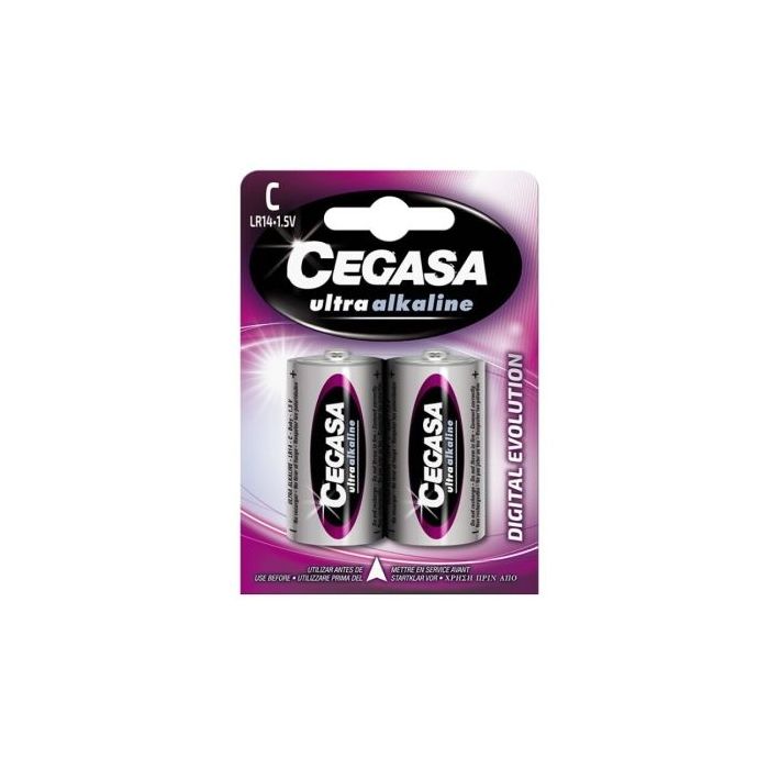 Cegasa Ultra Alcaline Pack de 2 Pilas LR14 C - Alta Tecnologia - Mas Capacidad, Potencia y Rendimiento